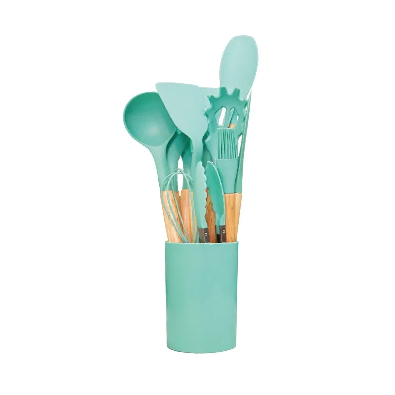 Set de utensilios para cocina de silicona, 12 u